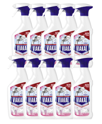 Viakal Fresh Scent Limescale Remover Spray Spring Rose 10 x 500ml